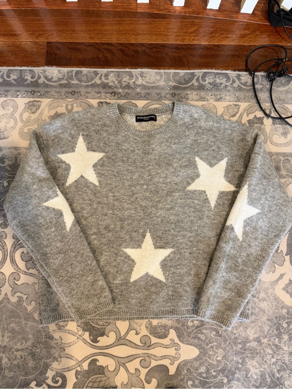 Grey Star Crewneck Sweater - Beginning Boutique